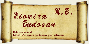 Miomira Budošan vizit kartica